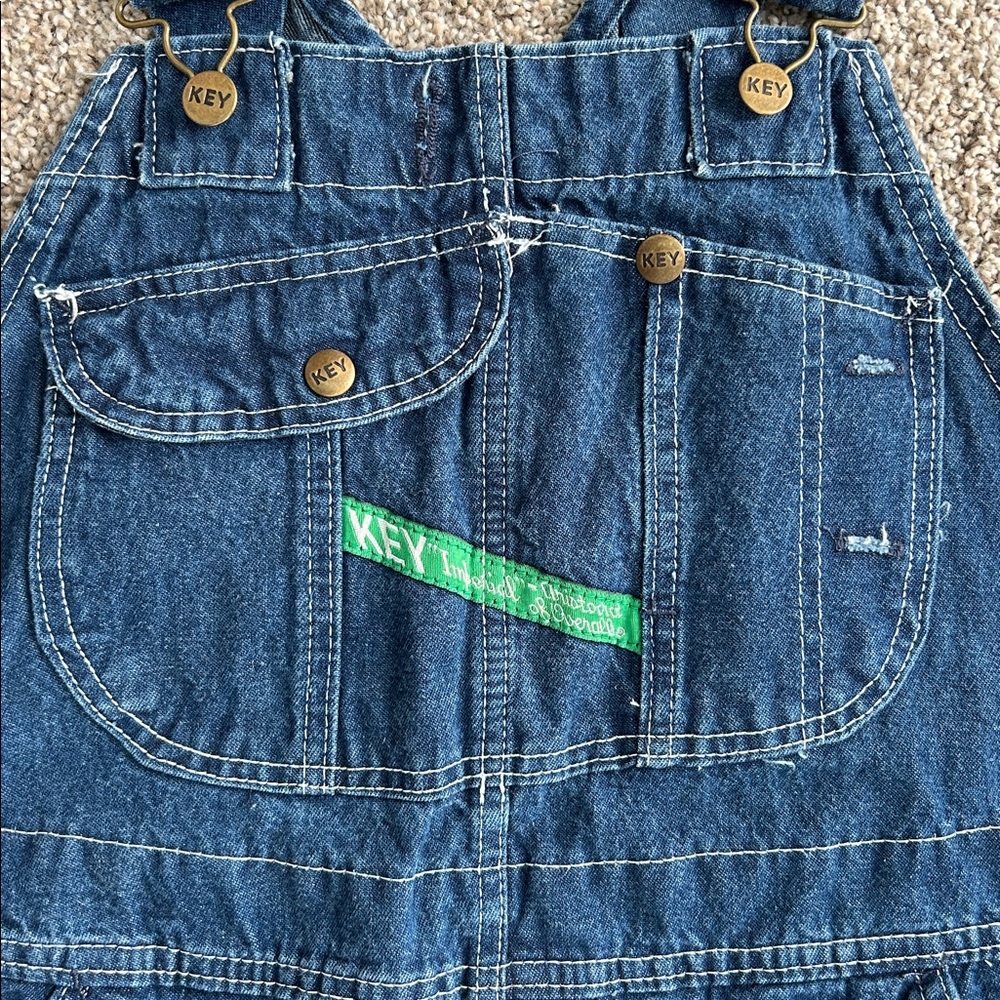 Key 36x32 Denim Overalls - Picture 3 of 7